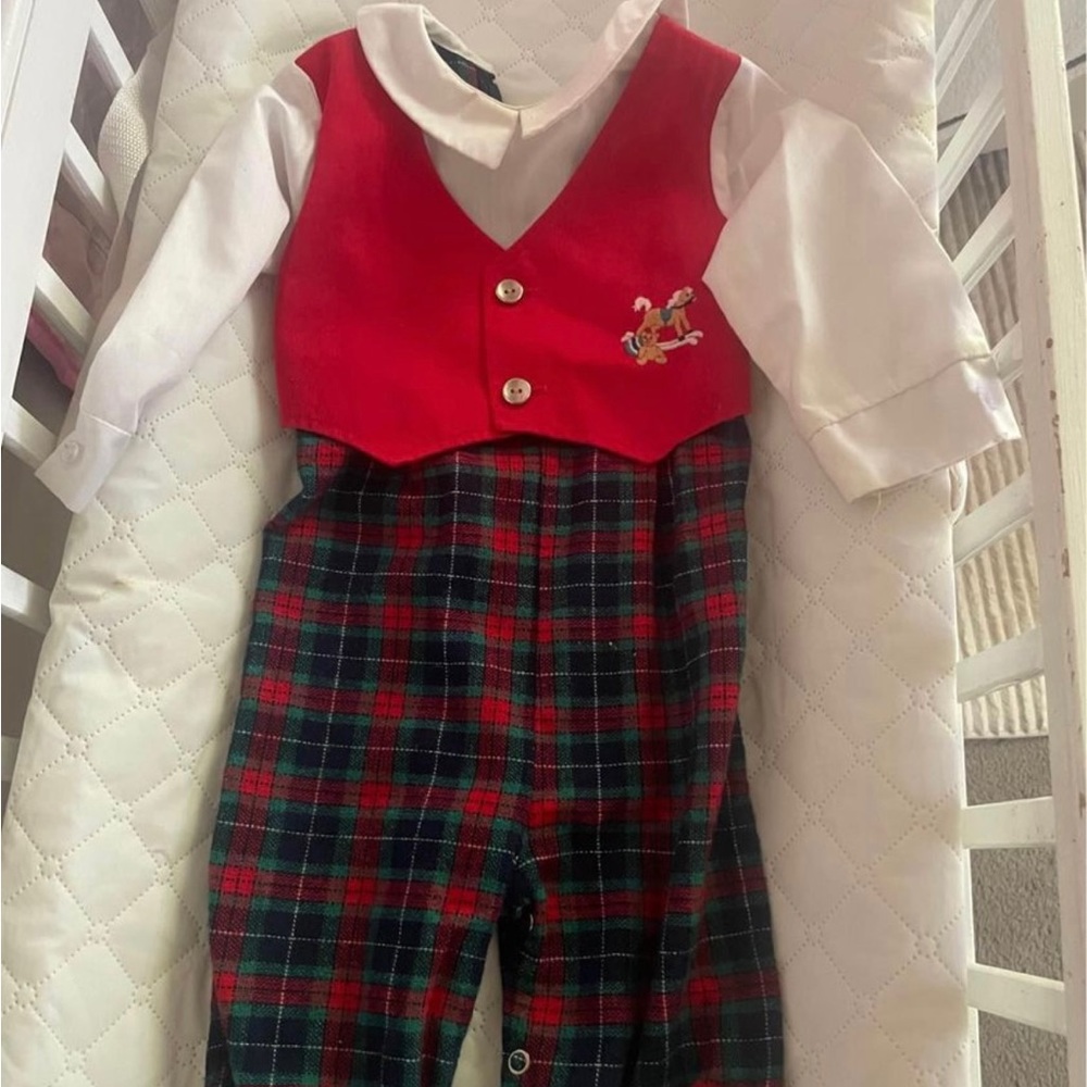 Christmas Baby Boy Vintage Outfit